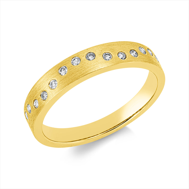 Ring    aus 750/-18 Karat Gelbgold mit 15 Diamanten 0