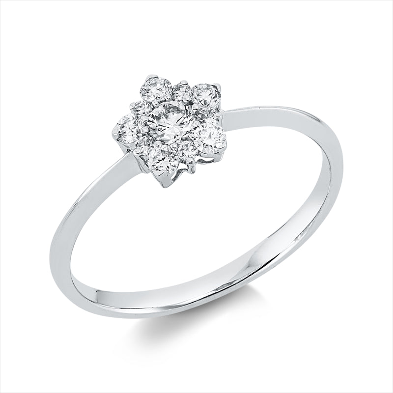 Ring    aus 750/-18 Karat Weißgold mit 11 Diamanten 0