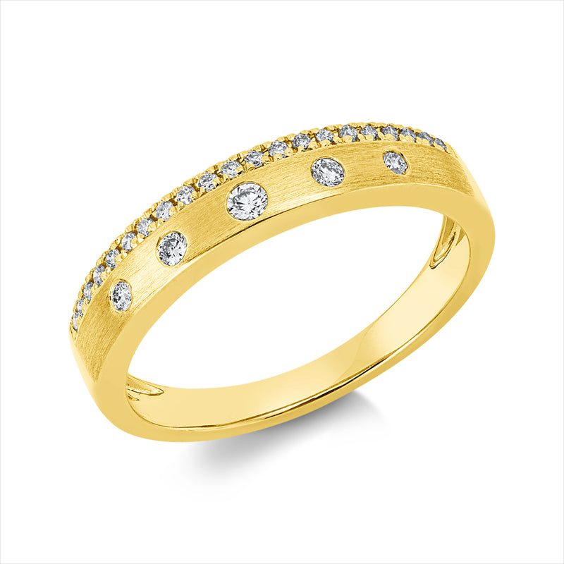 Ring    aus 750/-18 Karat Gelbgold mit 26 Diamanten 0