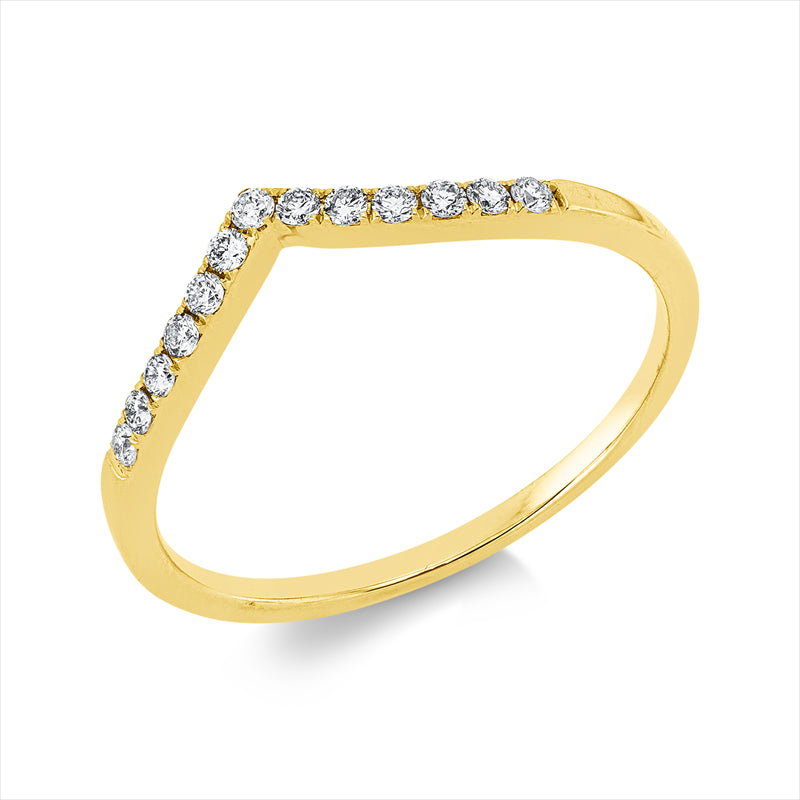 Ring    aus 750/-18 Karat Gelbgold mit 13 Diamanten 0