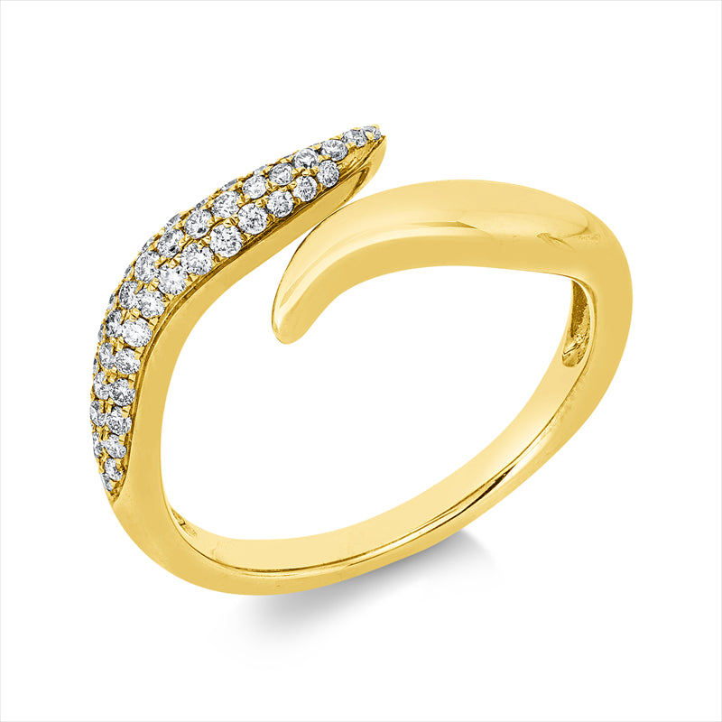 Ring    aus 585/-14 Karat Gelbgold mit 45 Diamanten 0