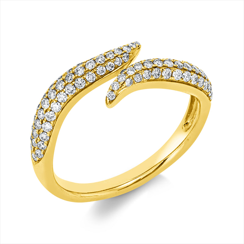 Ring    aus 585/-14 Karat Gelbgold mit 90 Diamanten 0