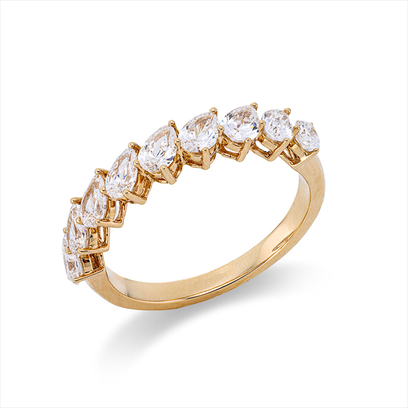 Ring    aus 750/-18 Karat Gelbgold mit 9 Diamanten 1