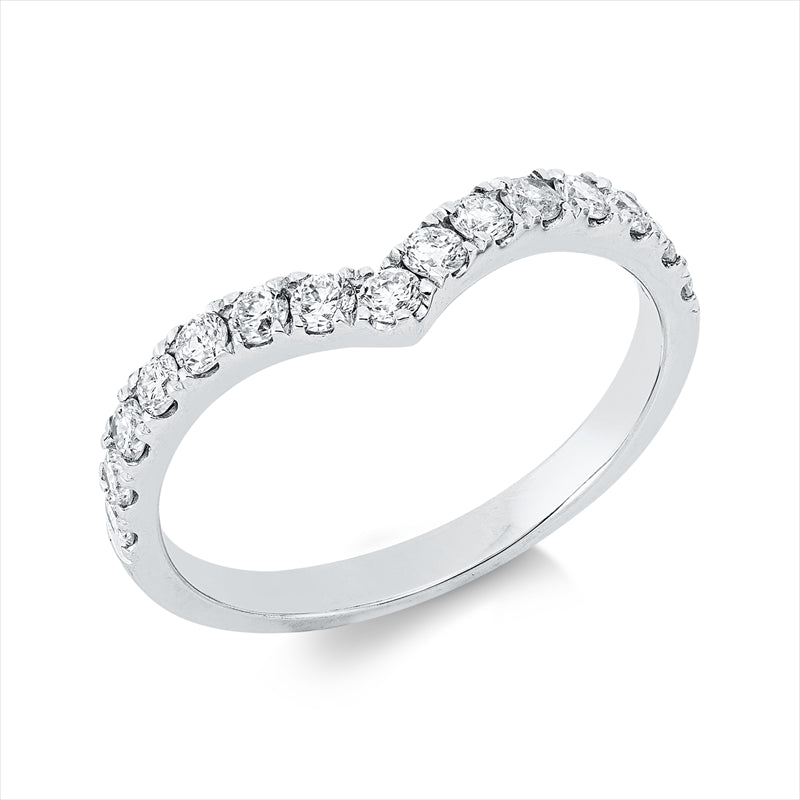 Ring    aus 750/-18 Karat Weißgold mit 15 Diamanten 0