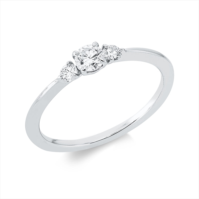 Ring    aus 750/-18 Karat Weißgold mit 3 Diamanten 0