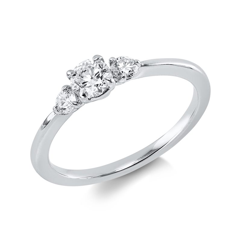 Ring    aus 750/-18 Karat Weißgold mit 3 Diamanten 0