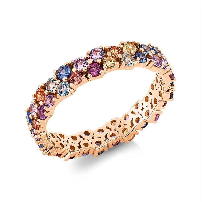 Ring mit Saphir  aus 750/-18 Karat Rotgold  