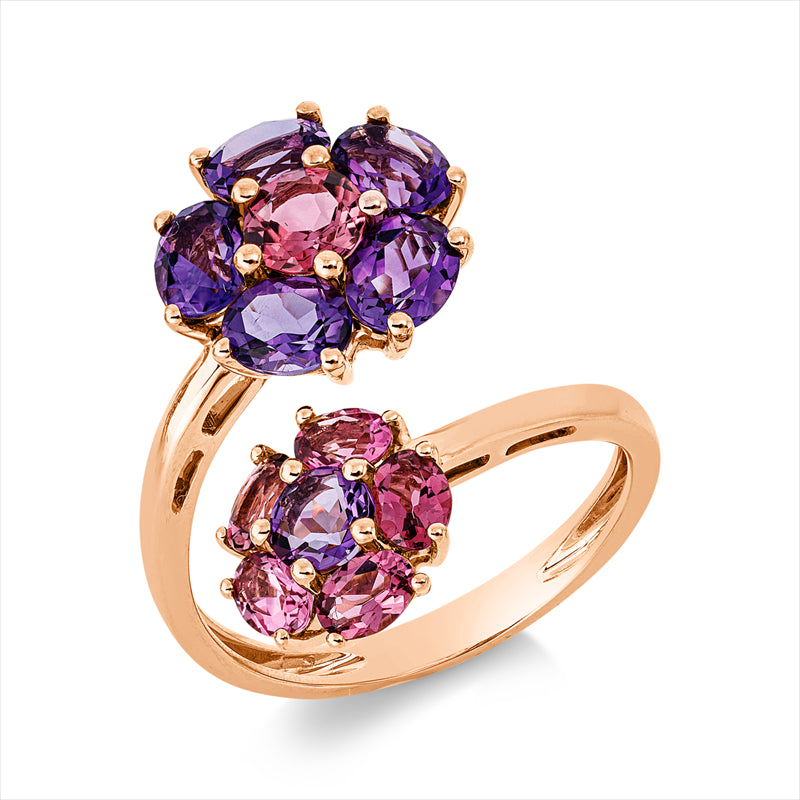 Ring mit Turmalin  aus 750/-18 Karat Rotgold  