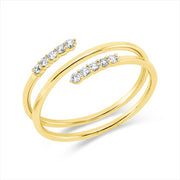 Ring    aus 750/-18 Karat Gelbgold mit 10 Diamanten 0