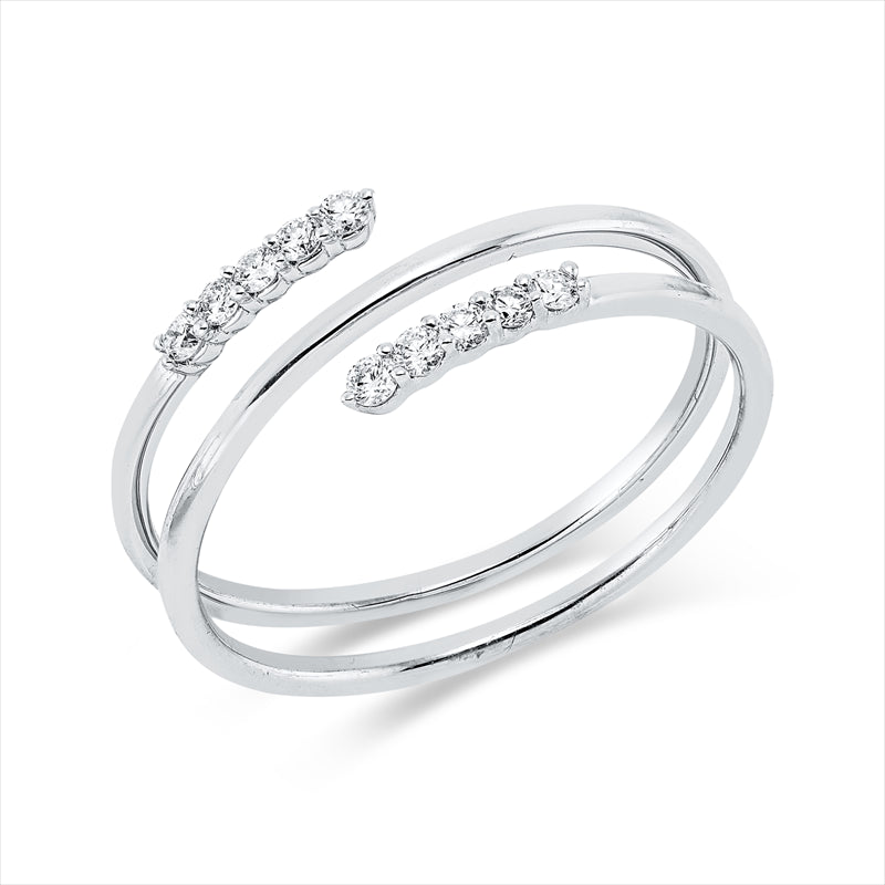 Ring    aus 750/-18 Karat Weißgold mit 10 Diamanten 0