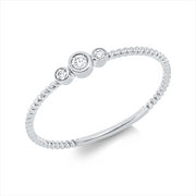 Ring    aus 750/-18 Karat Weißgold mit 3 Diamanten 0
