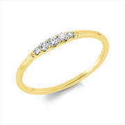 Ring    aus 750/-18 Karat Gelbgold mit 5 Diamanten 0