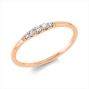 Ring    aus 750/-18 Karat Rotgold mit 5 Diamanten 0
