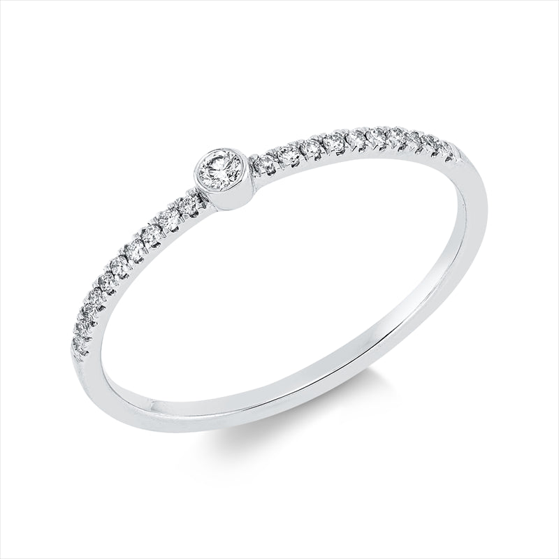 Ring    aus 750/-18 Karat Weißgold mit 21 Diamanten 0