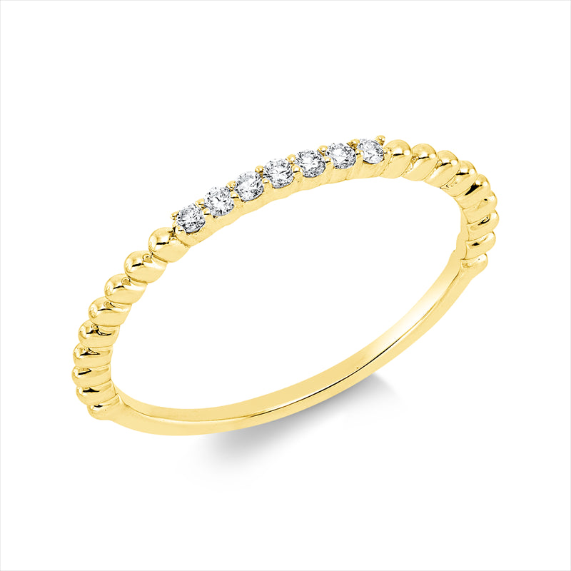 Ring    aus 750/-18 Karat Gelbgold mit 7 Diamanten 0