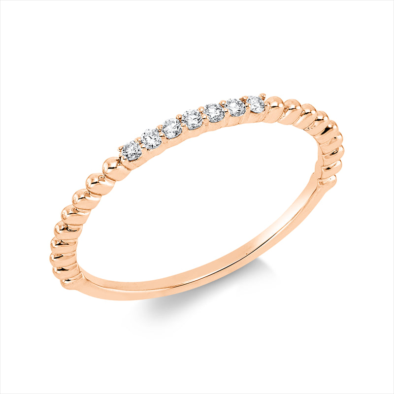 Ring    aus 750/-18 Karat Rotgold mit 7 Diamanten 0