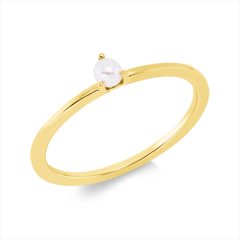 Ring   mit Süßwasserperle aus 750/-18 Karat Gelbgold  
