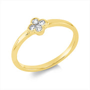 Ring    aus 750/-18 Karat Gelbgold mit 5 Diamanten 0