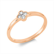 Ring    aus 750/-18 Karat Rotgold mit 5 Diamanten 0