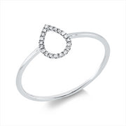 Ring    aus 750/-18 Karat Weißgold mit 20 Diamanten 