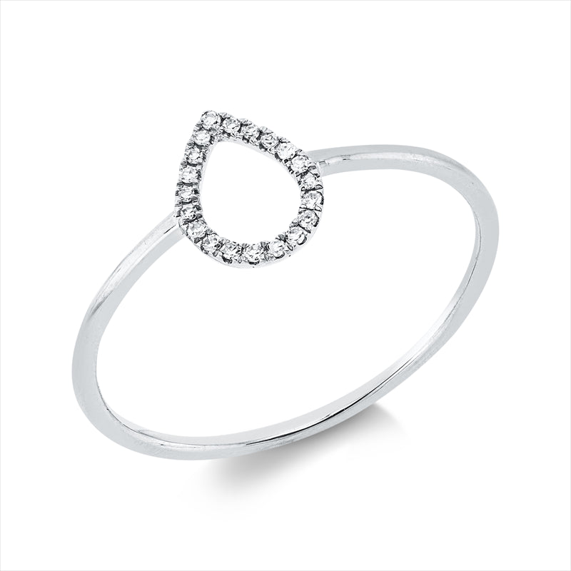 Ring    aus 750/-18 Karat Weißgold mit 20 Diamanten 