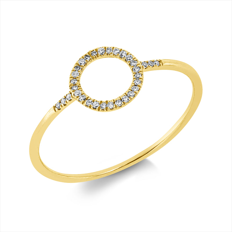 Ring    aus 750/-18 Karat Gelbgold mit 32 Diamanten 0