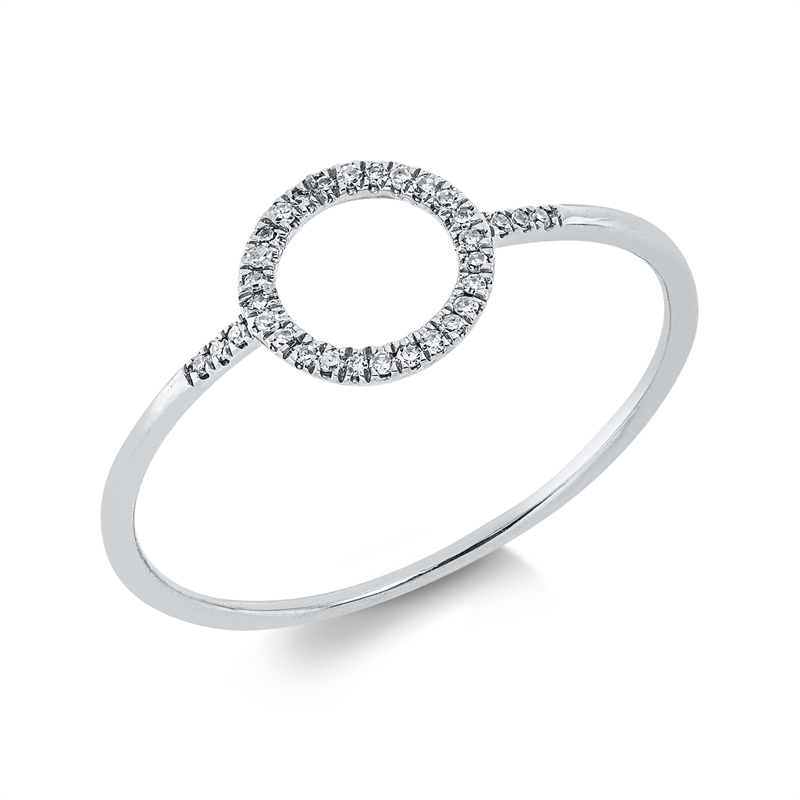 Ring    aus 750/-18 Karat Weißgold mit 32 Diamanten 0