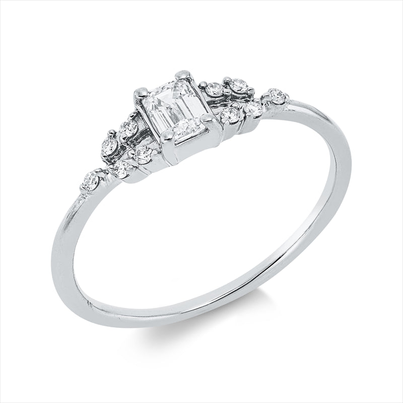 Ring    aus 750/-18 Karat Weißgold mit 11 Diamanten 0