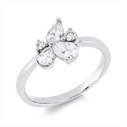 Ring    aus 750/-18 Karat Weißgold mit 5 Diamanten 0