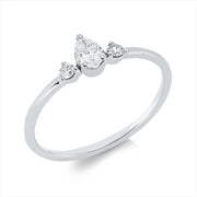 Ring    aus 750/-18 Karat Weißgold mit 3 Diamanten 0