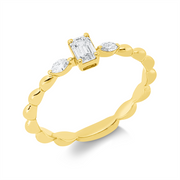 Ring    aus 750/-18 Karat Gelbgold mit 3 Diamanten 0