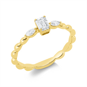 Ring    aus 750/-18 Karat Gelbgold mit 3 Diamanten 0