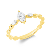 Ring    aus 750/-18 Karat Gelbgold mit 3 Diamanten 0