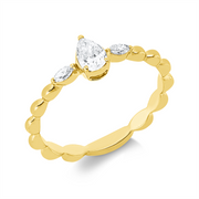 Ring    aus 750/-18 Karat Gelbgold mit 3 Diamanten 0