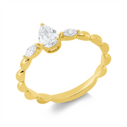 Ring    aus 750/-18 Karat Gelbgold mit 3 Diamanten 0