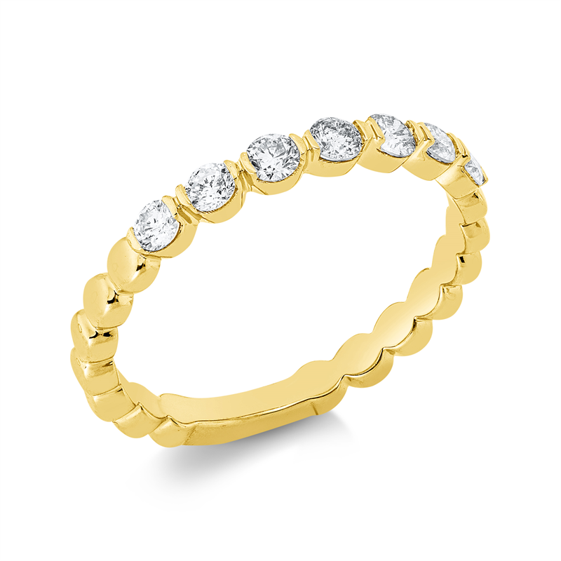 Ring    aus 750/-18 Karat Gelbgold mit 7 Diamanten 0