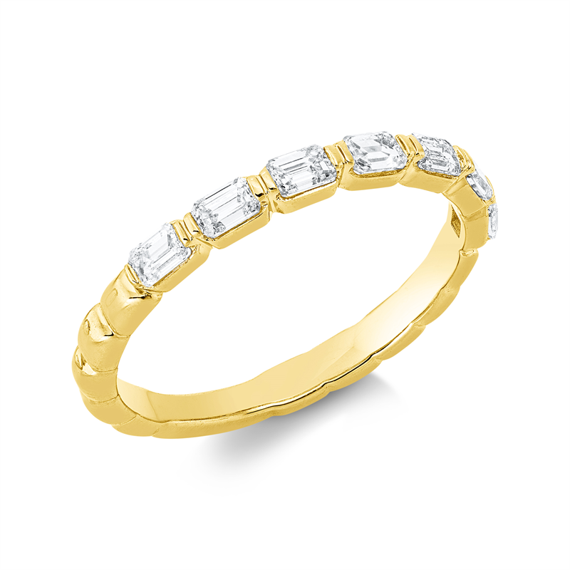 Ring    aus 750/-18 Karat Gelbgold mit 7 Diamanten 0