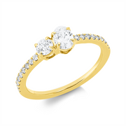 Ring    aus 750/-18 Karat Gelbgold mit 20 Diamanten 0
