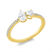 Ring    aus 750/-18 Karat Gelbgold mit 20 Diamanten 0