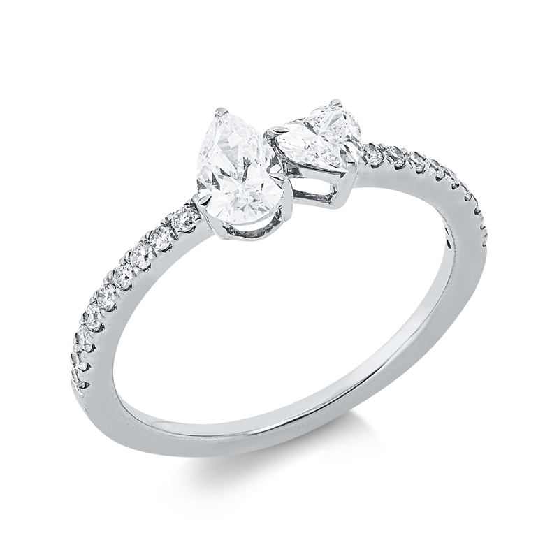 Ring    aus 750/-18 Karat Weißgold mit 20 Diamanten 0