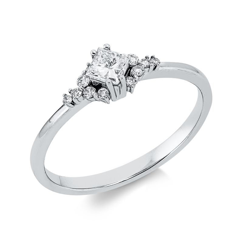Ring    aus 750/-18 Karat Weißgold mit 13 Diamanten 0