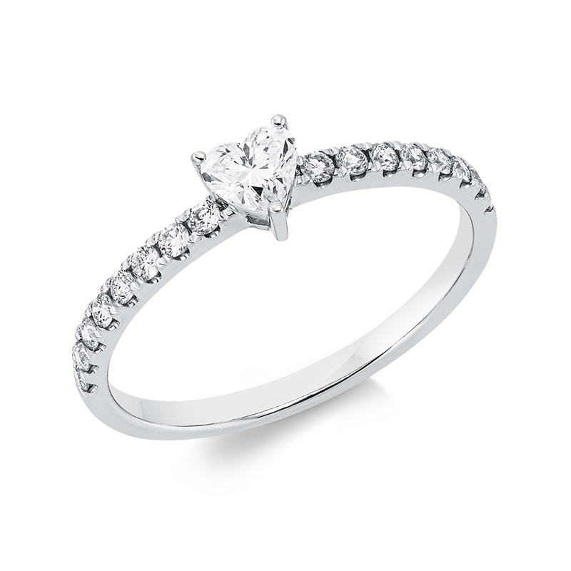 Ring    aus 750/-18 Karat Weißgold mit 17 Diamanten 0