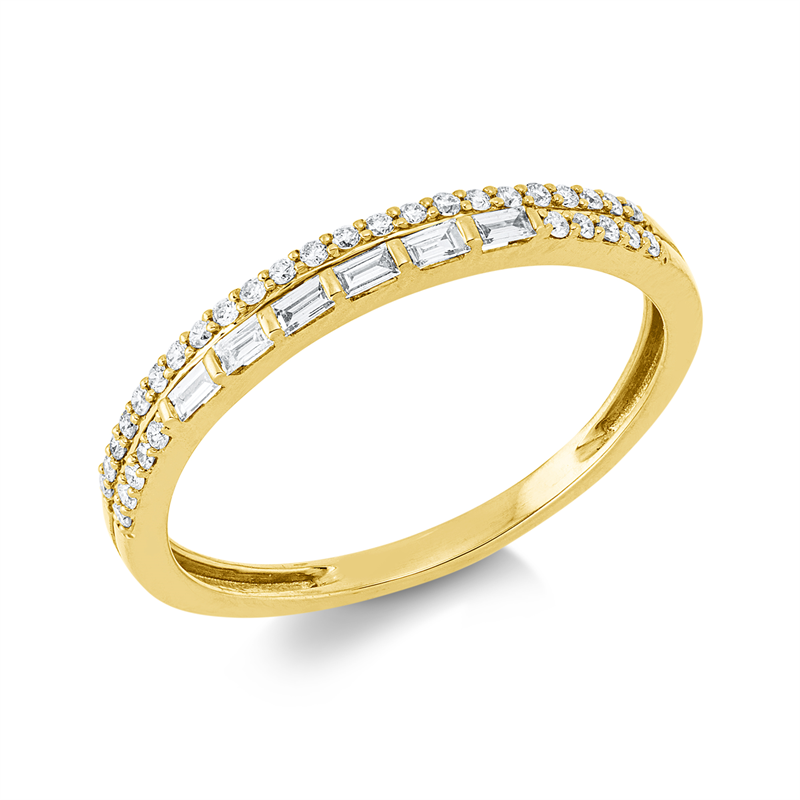 Ring    aus 750/-18 Karat Gelbgold mit 39 Diamanten 0