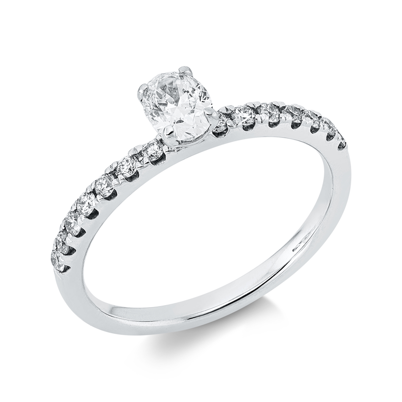 Ring    aus 750/-18 Karat Weißgold mit 15 Diamanten 0
