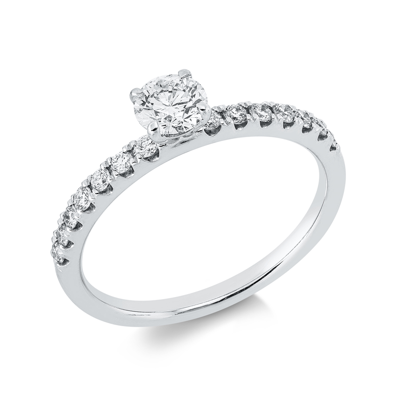 Ring    aus 750/-18 Karat Weißgold mit 15 Diamanten 0