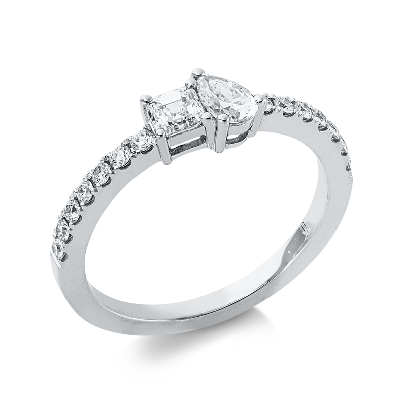 Ring    aus 750/-18 Karat Weißgold mit 16 Diamanten 0
