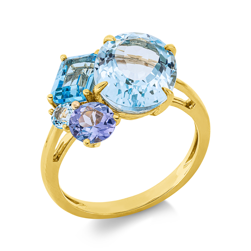 Ring mit Topas  aus 750/-18 Karat Gelbgold  