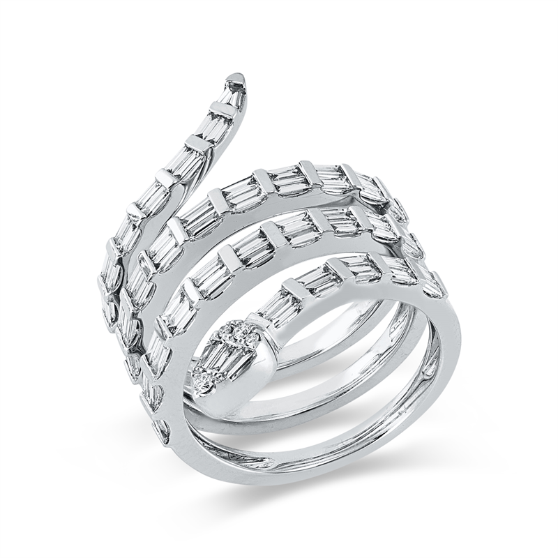 Ring    aus 750/-18 Karat Weißgold mit 70 Diamanten 1