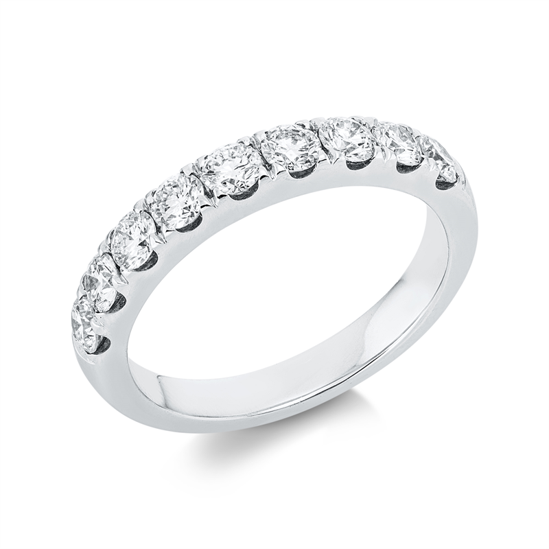 Ring    aus 750/-18 Karat Weißgold mit 9 Diamanten 0