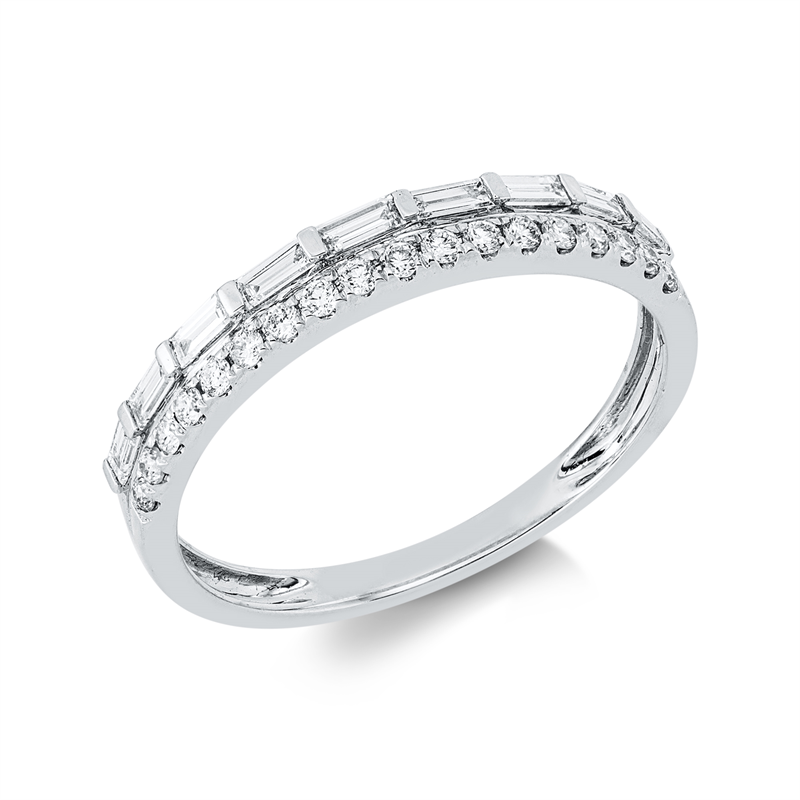 Ring    aus 750/-18 Karat Weißgold mit 27 Diamanten 0